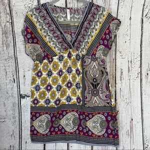 Xhilaration Paisley Floral Boho Patterned Lightweight Dress Cover Up Size Small